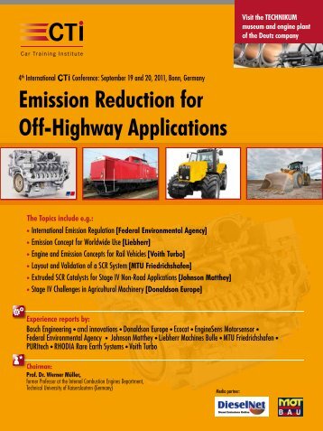 Emission Reduction for Off-Highway Applications - IIR Deutschland ...