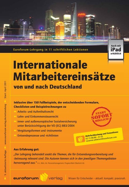 Internationale Mitarbeitereinsätze - IIR Deutschland GmbH