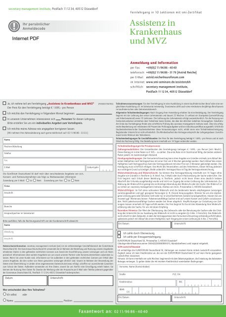 Assistenz in Krankenhaus und MVZ - IIR Deutschland GmbH