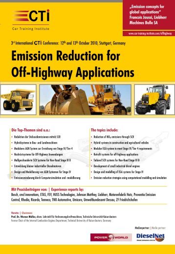 Emission Reduction for Off-Highway Applications - IIR Deutschland ...