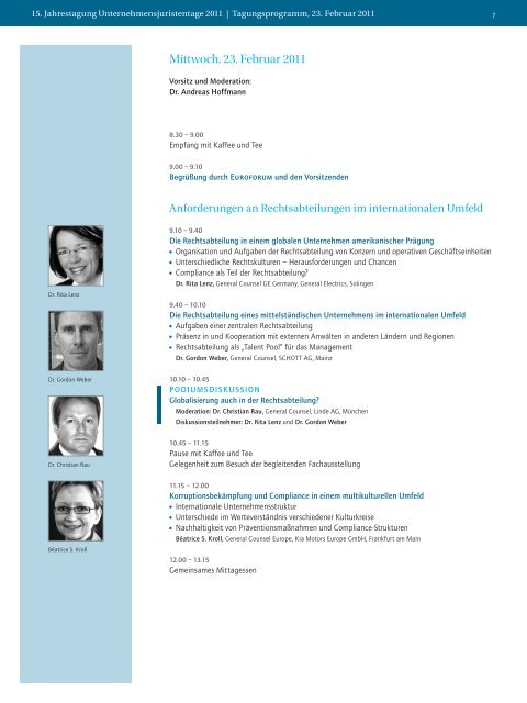 Unternehmensjuristentage 2011 - IIR Deutschland GmbH