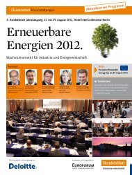 Erneuerbare Energien 2012. - IIR Deutschland GmbH