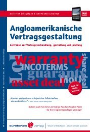 Angloamerikanische Vertragsgestaltung - IIR Deutschland GmbH