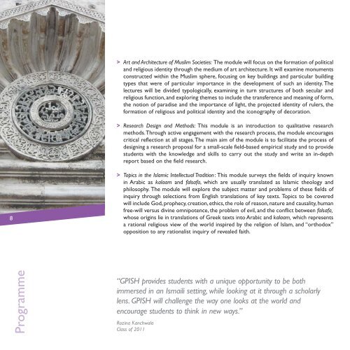 GPISH prospectus 2011_Layout 1.qxd - The Institute of Ismaili Studies