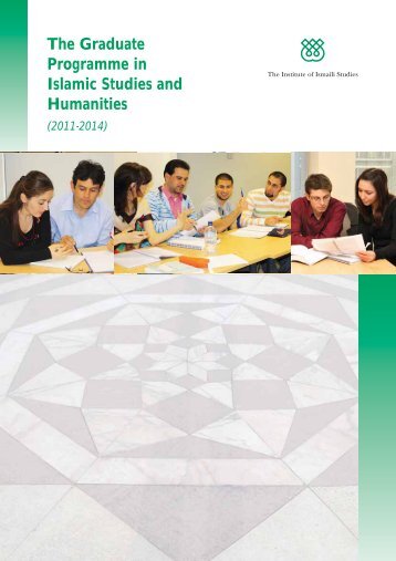 The Graduate Programme in Islamic Studies and Humanities