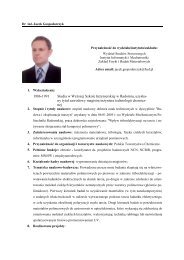 dr inÅ¼. Jacek Gospodarczyk - Instytut Informatyki i Mechatroniki