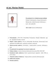 prof. WSG dr inÅ¼. Marian Molski - Instytut Informatyki i Mechatroniki