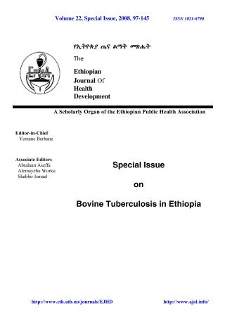 Bovine tb ethiopia ejhd special 2008