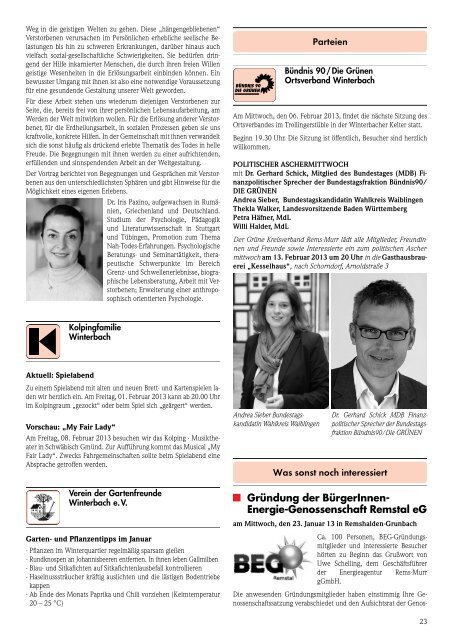 Mitteilungsblatt KW 5/2013 - Gemeinde Winterbach