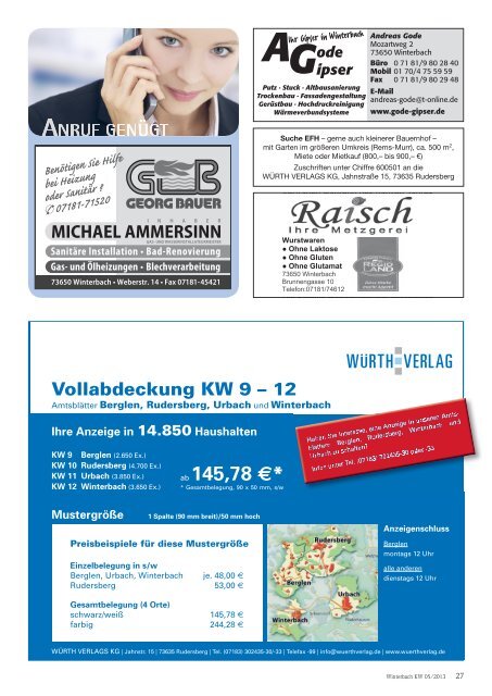 Mitteilungsblatt KW 5/2013 - Gemeinde Winterbach