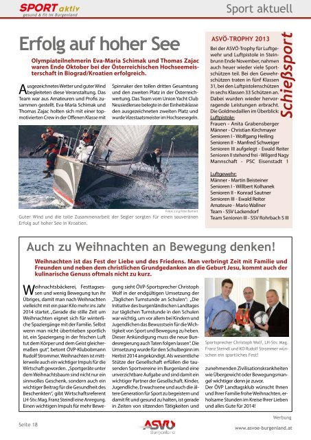 Ausgabe Dezember 2013 - ASVÖ Burgenland