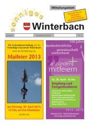 Mitteilungsblatt KW 17/2013 - Gemeinde Winterbach