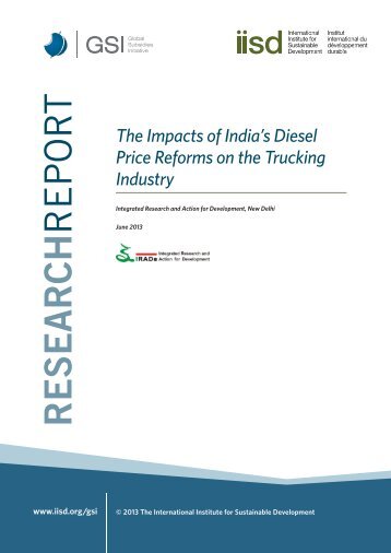 The Impacts of India's Diesel Price Reforms on the Trucking Industry