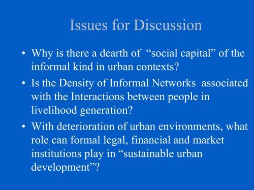 The Role of Formal and Informal Institutions in a Developing Country ...