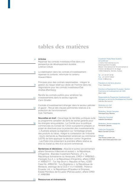 article 2 La stabilisation dans les contrats d'investissement