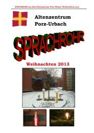 Sprachrohr Weihnacht 13 - Altenzentrum Porz-Urbach