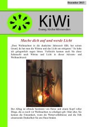 KiWi Dezember 2013 - Evangelische Kirchengemeinde Winnenden