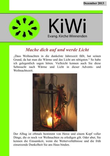 KiWi Dezember 2013 - Evangelische Kirchengemeinde Winnenden