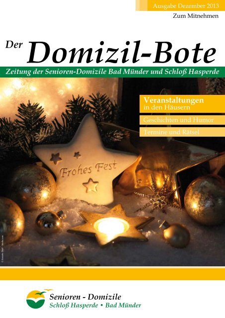 Domizilbote Dezember 2013 - Senioren-Domizile