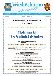 53. Jahrgang Montag, 12. August 2013 Nummer 32 - Veitshöchheim