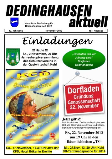 Ausgabe 457 - November 2013 - Dedinghausen