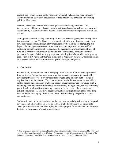 The Right of States to Regulate and International Investment Law