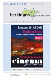 Ausgabe 29/2013 - Gemeinde Beckingen