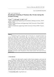 Densification Modeling of Titanium Alloy Powder during ... - doiSerbia