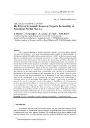 The effect of structural changes on magnetic permeability of ...