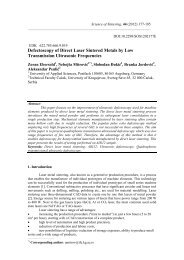 Defectoscopy of Direct Laser Sintered Metals by Low ... - doiSerbia