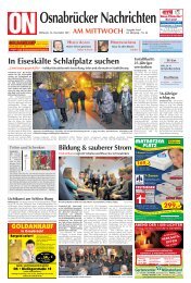 In Eiseskälte Schlafplatz suchen - epaper - Osnabrücker Nachrichten