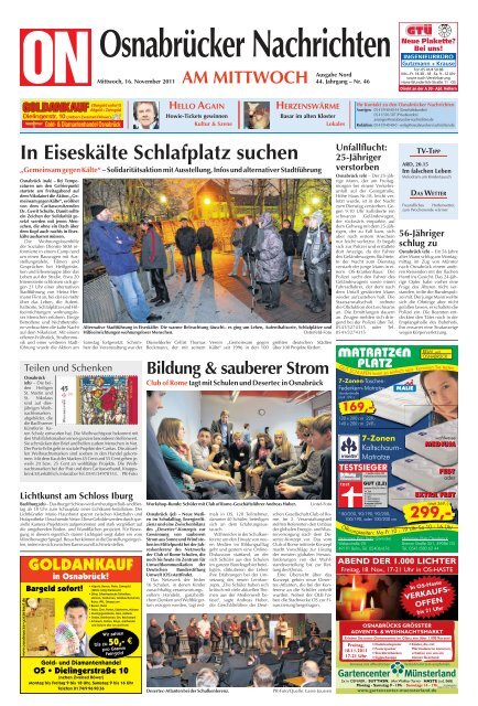 In Eiseskalte Schlafplatz Suchen Epaper Osnabrucker Nachrichten