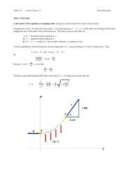 Math 152 - Lecture Notes # 3 - David Maslanka THE CATENARY A ...