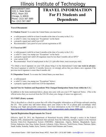 Travel Handout_F1 12-2012.pdf - Illinois Institute of Technology