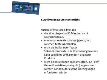 Kurzfilmworkshop