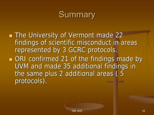 Major misconduct case: Dr. Eric Poehlman, University of Vermont