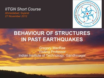 behaviour of structures in past earthquakes - Indian Institute of ...