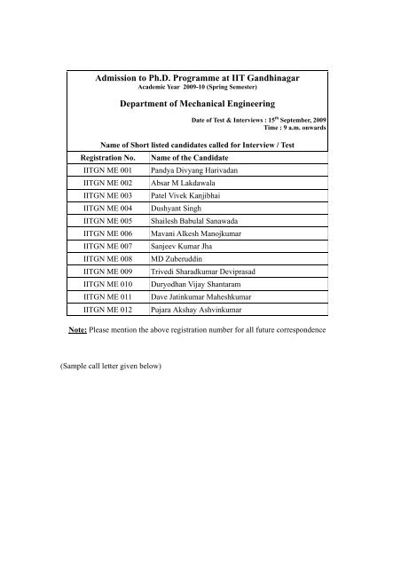 IIT Gandhinagar Visiting Students Programme
