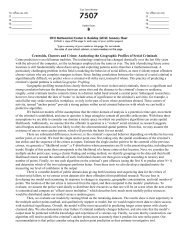 Centroids, Clusters and Crime: Anchoring the Geographic Profiles of ...