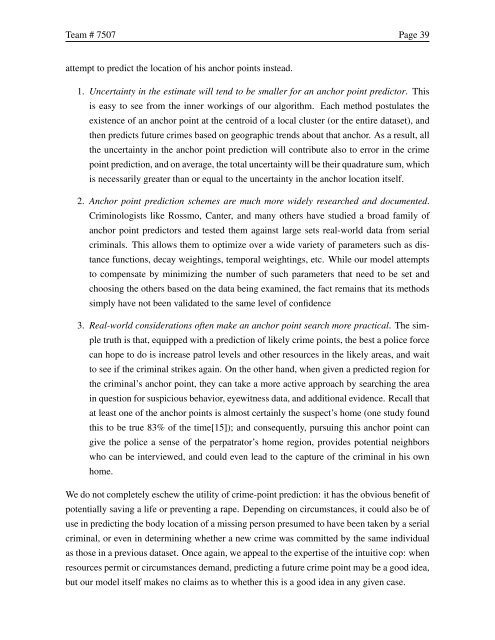 Centroids, Clusters and Crime: Anchoring the Geographic Profiles of ...