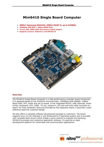 Mini6410 Single Board Computer - Imimg