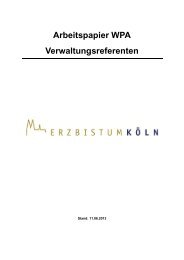 WPA Verwaltungsreferenten - Erzbistum Köln