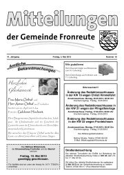 Mitteilungsblatt vom 03.05.2013 - Fronreute