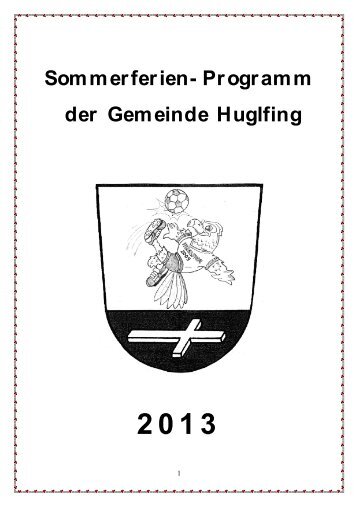 Sommerferien-Programm der Gemeinde Huglfing - vghuglfing.de