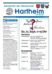 Gemeindeblatt 2013 KW36 - Gemeinde Hartheim