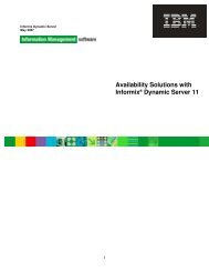 Availability Solutions with Informix Dynamic Server 11 - International ...