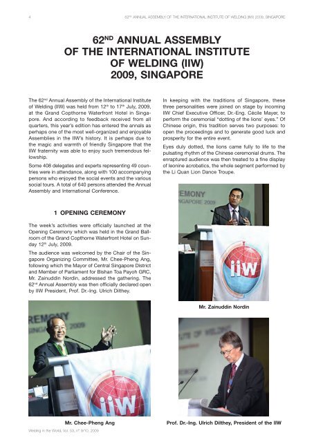 2009, singapore - IIW