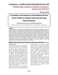 Formulation and Evaluation of Mucoadhesive Bi-layer ... - ijapbc