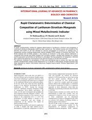 Rapid Chelatometric Determination of Chemical ... - ijapbc