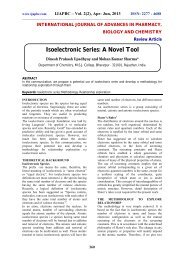 Isoelectronic Series: A Novel Tool - ijapbc